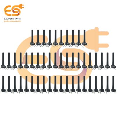 6 x 6 x 25mm Black Color Tactile Momentary Push Button Switch Pack of 500